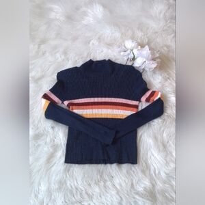 Polly Striped Turtleneck Sweater US 6